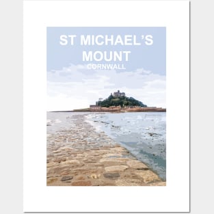 St Michaels Mount Summer Cornwall art gift. Marazion Posters and Art